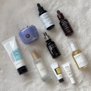 Skincare Bundle snail mucin tatcha Cosrx pdrn caffeine Sunday Riley good genes